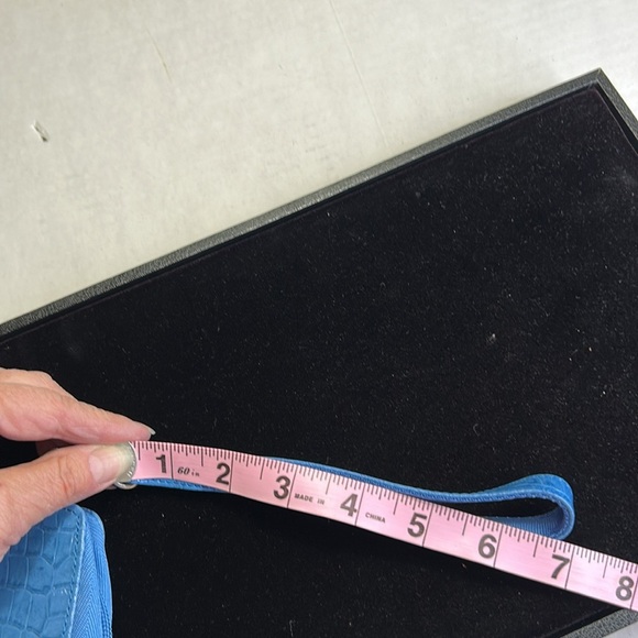 WALLEBE THE ORIGINAL NEW BLUE TEXERD LEATHER ACCORDION STYLE FUNCTIONAL WALLET - Picture 16 of 16